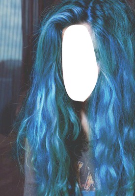 mavi saç Fotomontáž