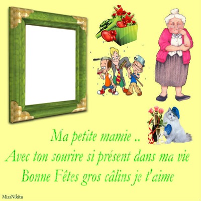 Bonne Fête Grand Mère フォトモンタージュ