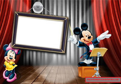 Mickey y Minnie Photo frame effect