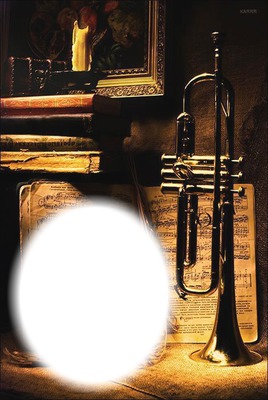 Trompette-musique-vintage Fotomontage