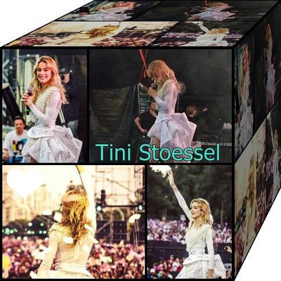 Cubo de Tini Stoessel Fotomontagem