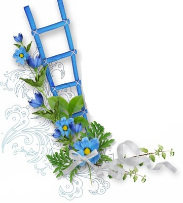 fleurs bleues Fotomontaggio