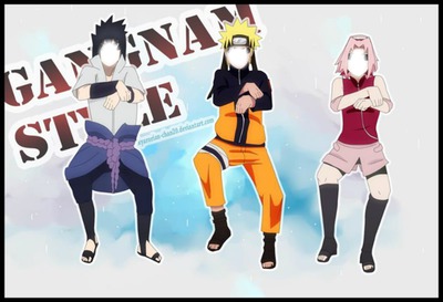 Gangnam Style - Sasuke, Naruto e Sasuke Фотомонтажа