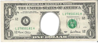 one dollar Valokuvamontaasi