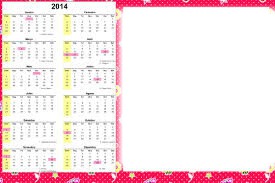 Calendário 2014 Photo frame effect