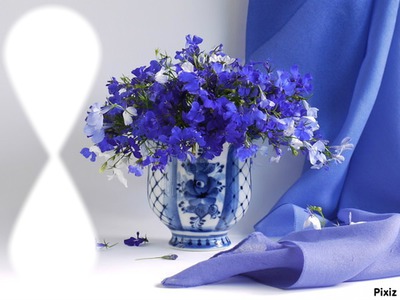 Fleurs bleu azur フォトモンタージュ