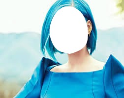 cabelo azul Montaje fotografico