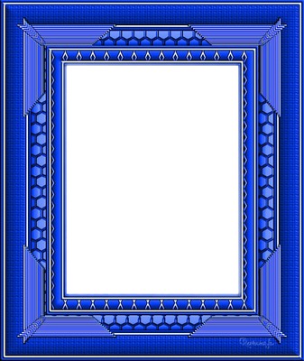 cadre bleu foncé Photomontage