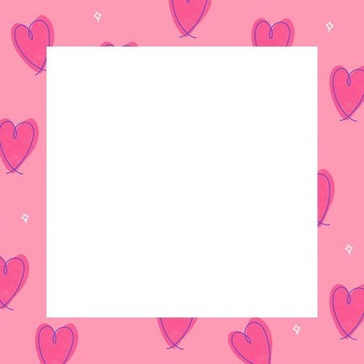 marco corazones rosado, para una foto. Fotomontage