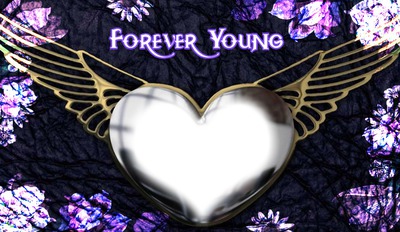 forever young Photo frame effect