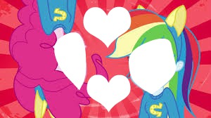 Pinkie and Rainbow Photo frame effect