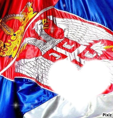 drapeau Serbie Fotomontasje