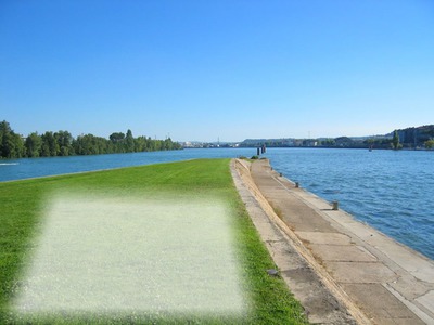 Fleuve (Confluent Saône et Rhône ) Fotomontage