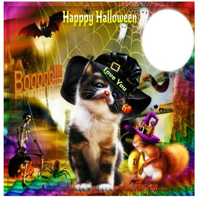kitty & halloween Фотомонтаж