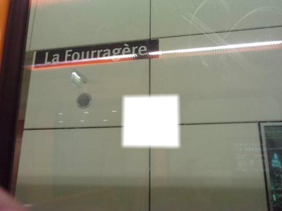 Panneau Station de Métro La Fourragère Фотомонтаж