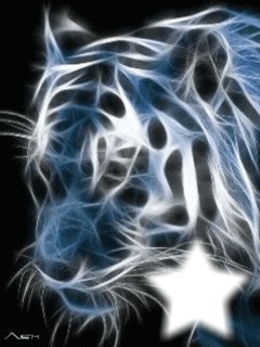 tigre tribal Fotomontagem