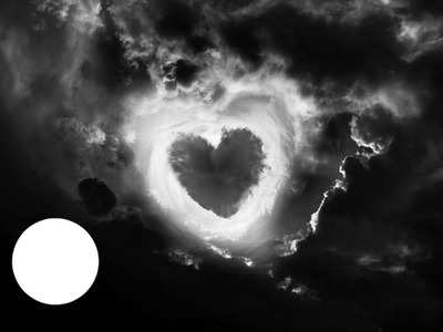 le coeur dans le ciel Фотомонтажа