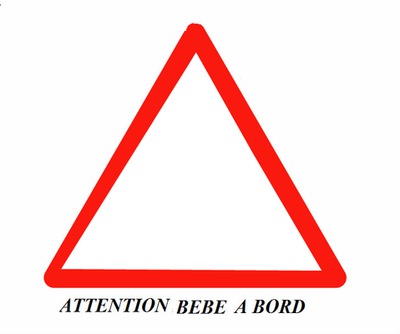 ATTENTION BEBE A BORD Photo frame effect