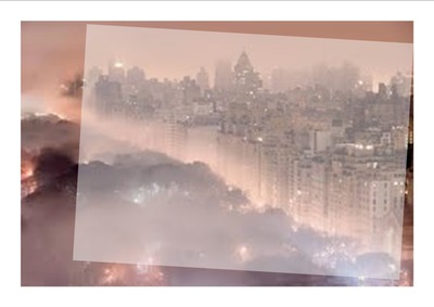 new york sous le brouillard Fotomontaggio