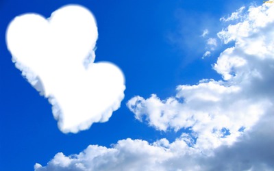 coeur dans les nuage♥_♥ Фотомонтажа