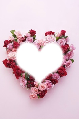 mi corazon de rosas Montaje fotografico
