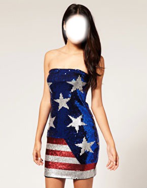 American dress Photo frame effect