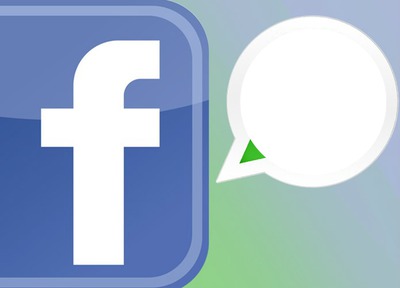 Facebook e mensagem Fotomontagem