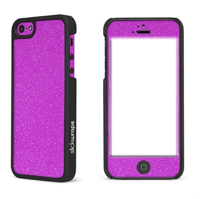 Glitter Purple iphone Montaje fotografico