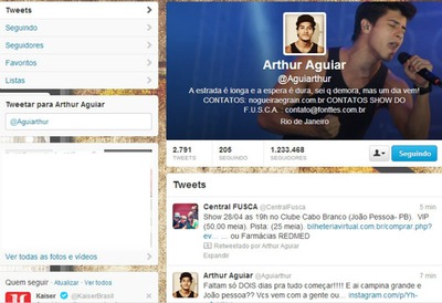 Twitter Arthur Aguiar Fotomontažas