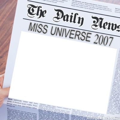 Miss Universe 2007 Daily News Photo frame effect