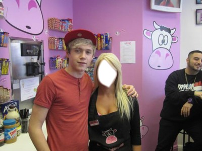 Niall and fan in UK Montage photo