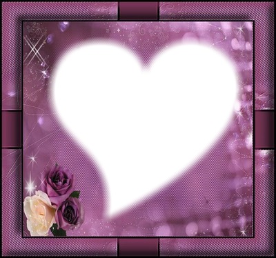 cadre violet coeur