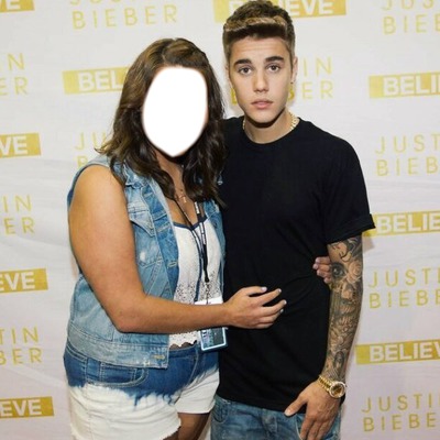 me and Justin Bieber Fotomontagem