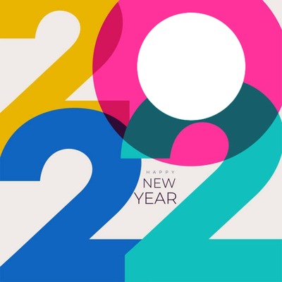 Happy New Year 2022, 1 foto Fotomontage