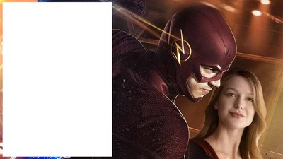 flash et supergirl Photo frame effect