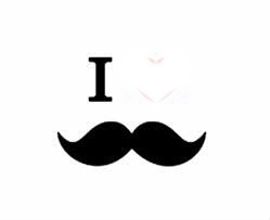 I love moustaches フォトモンタージュ