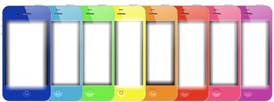 Iphones colores Montaje fotografico