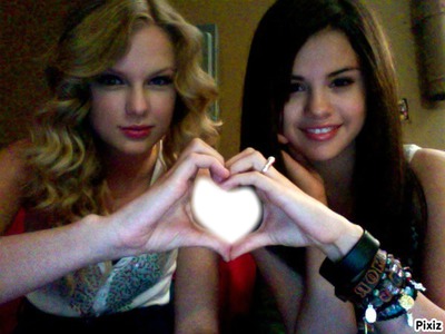Selena And Taylor heart Photomontage