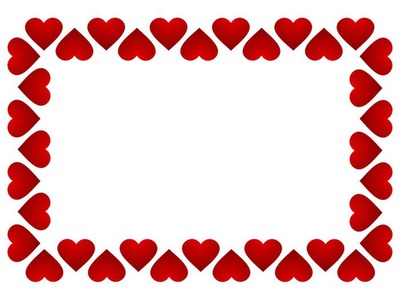 marco de corazones rojos Photomontage