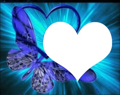 mariposas con corazon Photo frame effect