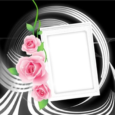 Cadre avec des roses Fotomontažas