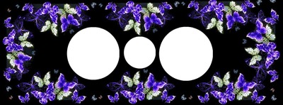 papillon violet Fotomontaggio