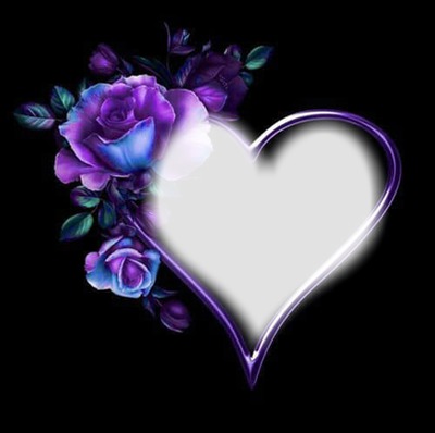 Animated hearts and roses Photo frame effect