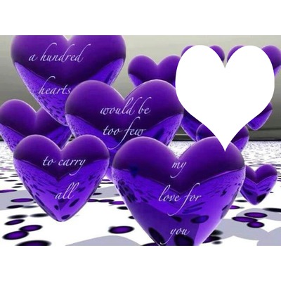100 HEARTS Photo frame effect