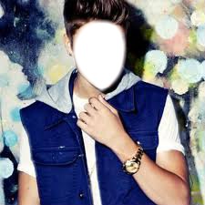 Face of Justin Bieber Montaje fotografico