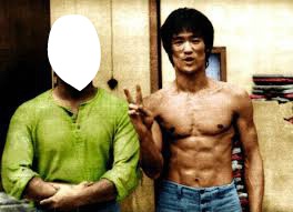 picture with Bruce Lee Fotomontažas