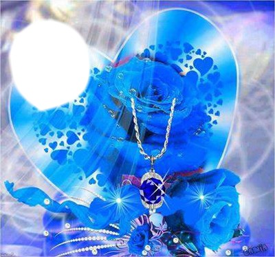 Coeur bleu Fotomontage