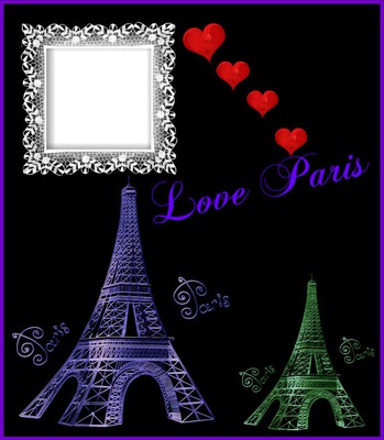 Love Paris Fotomontaggio