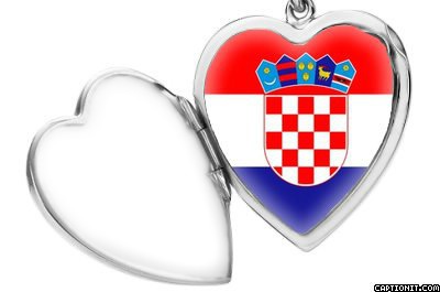 Croatia flag locket Montaje fotografico