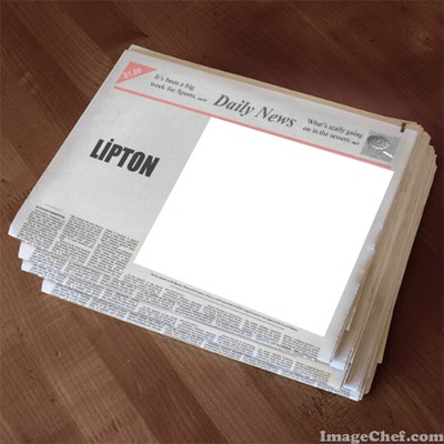 Daily News for Lipton Photo frame effect